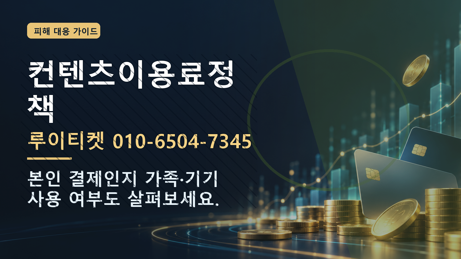 컨텐츠이용료정책: 루이티켓 010-6504-7345 · 본인 결제인지 가족·기기 사용 여부도 살펴보세요.